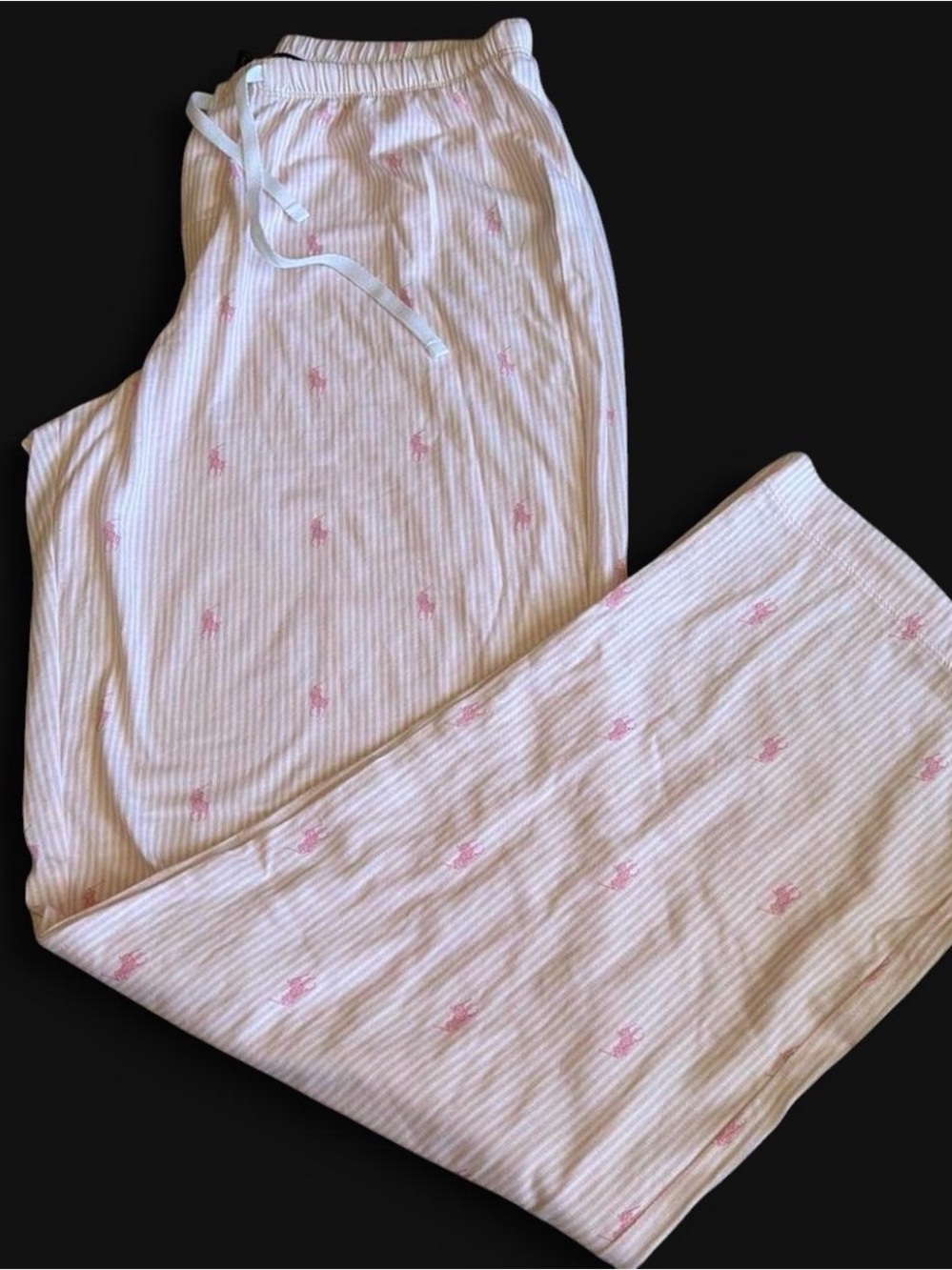 Polo Ralph Lauren women’s pajama pants, pink pony pinstripe NWT. Size medium.